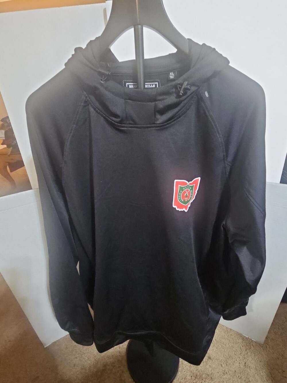 Branded Bills Hoodie Size XL Black Performance Pullover